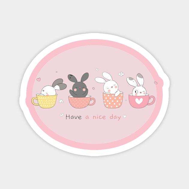 have a nice day Magnet by Abu Muorad