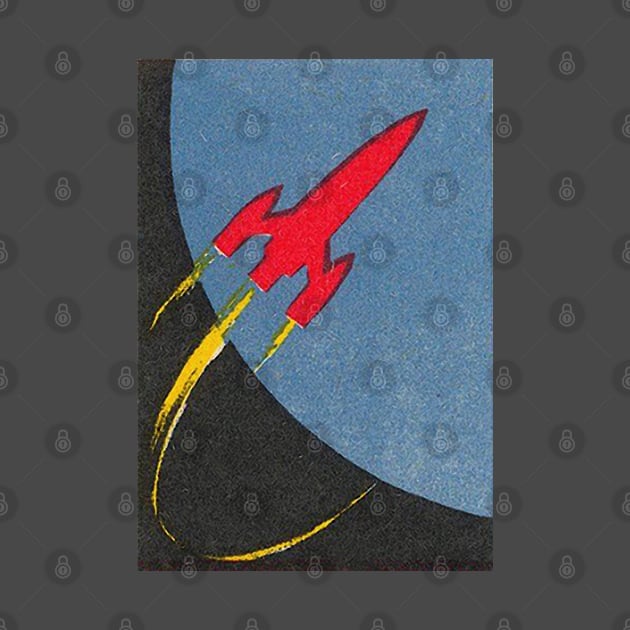 Vintage Soviet Spaceship Illustration //// Minimal Graphic Design by DankFutura