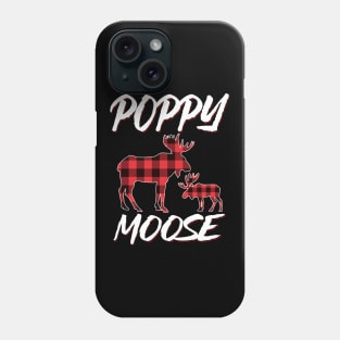 Red Plaid Poppy Moose Matching Family Pajama Christmas Gift Phone Case