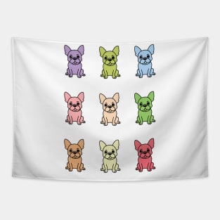 Cute French Bulldog Sticker pack Tapestry