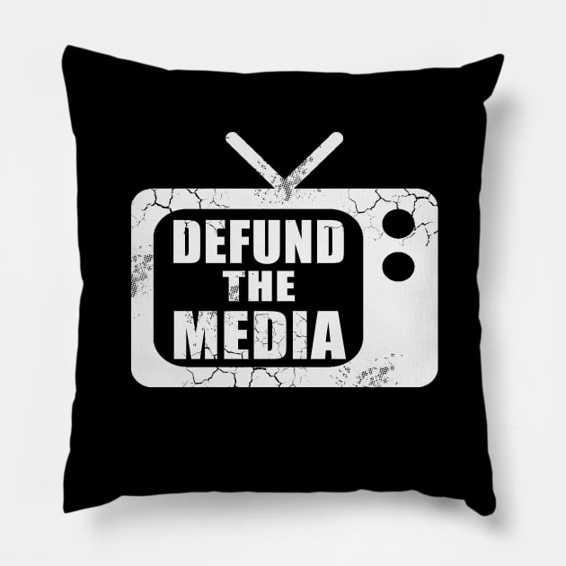 Defund The Media Fake News Pillow by E