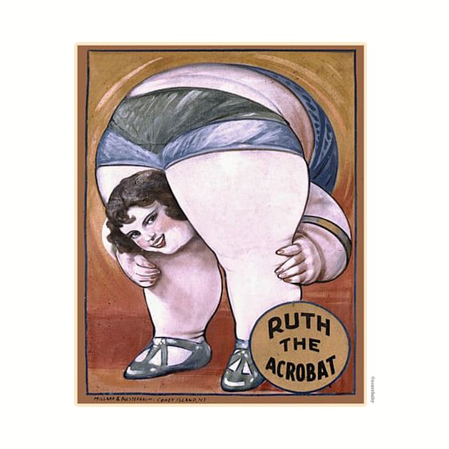 Ruth the Acrobat Circus Poster by Scarebaby