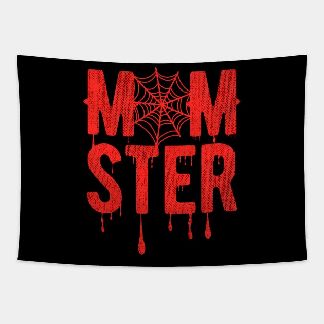 Momster Funny Halloween Mom Tapestry by TheVintageChaosCo.