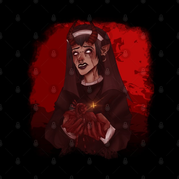 Red nun by Witchymorgue