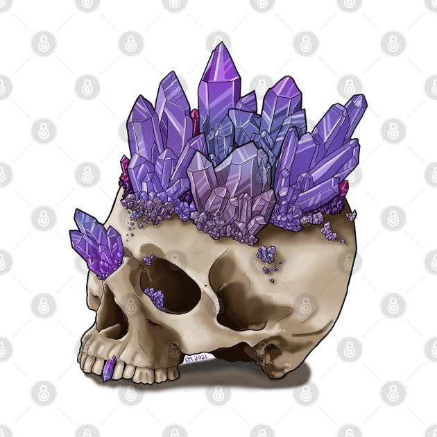 Amethyst Skull by KMogenArt