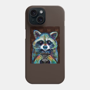 But First Coffee Cute Raccoon Phone Case