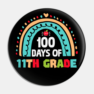 100th day Of School 11th grade Teacher Pin