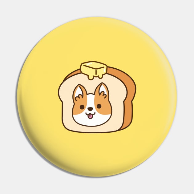 Corgi Bread with Butter Pin by mintcorner