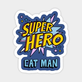 Super Hero Cat Man Magnet