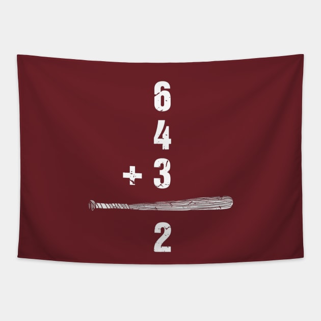 6 4 3 2 Double Play Baseball - Baseball Math Tapestry by Vigo