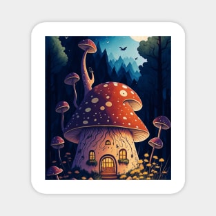 Big Mushroom House Magnet