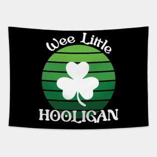 Wee Little Hooligan Vintage Shamrock St Patrick's Day Tapestry