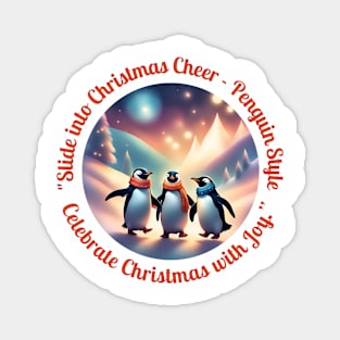 "Penguin Pals Parade: A Chilly Christmas Bash!" Magnet