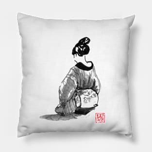 geisha cooking Pillow