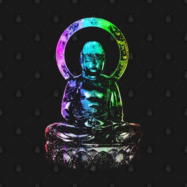 Rainbow Buddha Statue by robotface