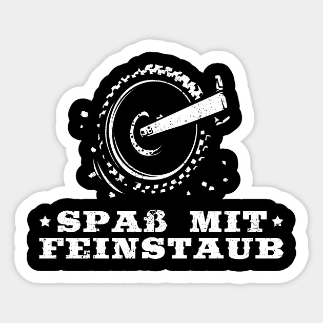 Motorrad Spass Mit Feinstaub Motorrad Sticker Teepublic