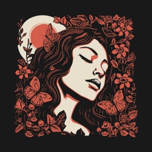 Linocut Woman T-Shirt