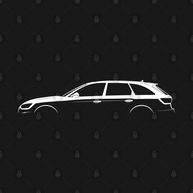 Audi A4 Avant (B9) Silhouette by Car-Silhouettes