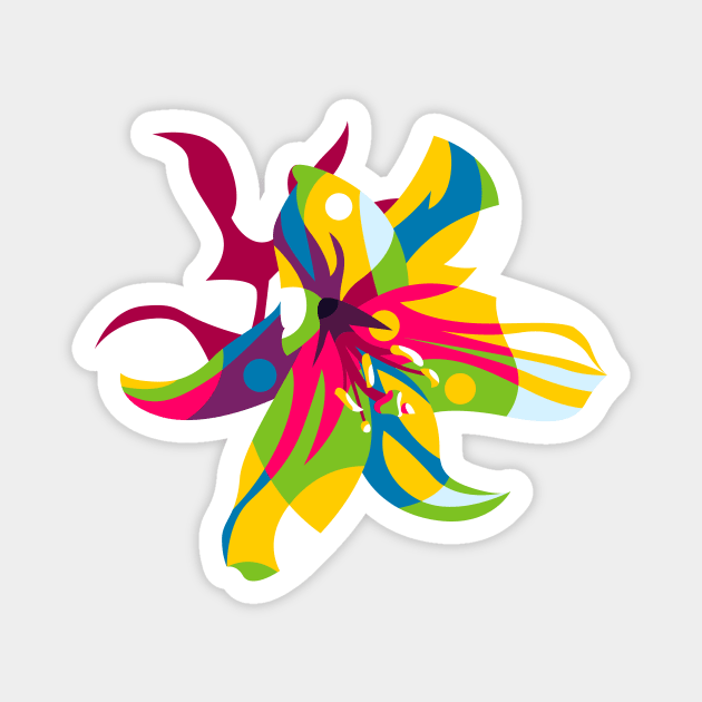 Lily Flower Magnet by wpaprint