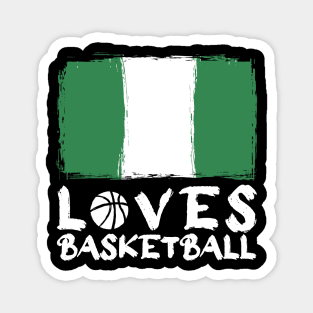 Nigeria Loves Basketball Magnet