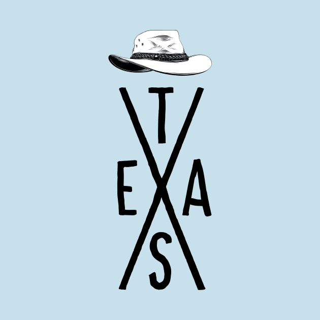 Cool Texas Souvenir Typography Cowboy Hat Traveler Gift by peter2art