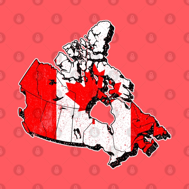 Canada Map With Flag by mkar