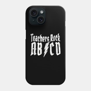 Teachers Rock ABCD distressed look Phone Case