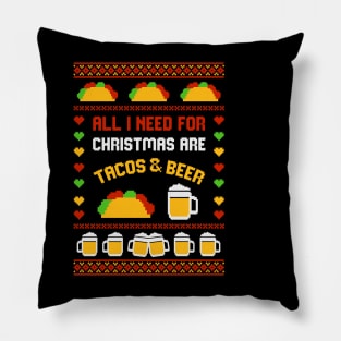 All I Need For Xmas Are Tacos Pillow