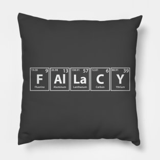 Fallacy (F-Al-La-C-Y) Periodic Elements Spelling Pillow