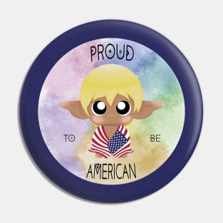 Proud to be American (Sleepy Forest Creatures) Pin