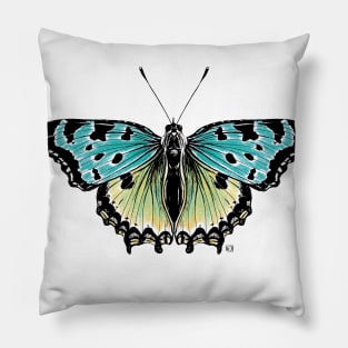 Not so real Butterfly blue Pillow