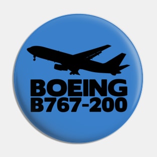 Boeing B767-200 Silhouette Print (Black) Pin