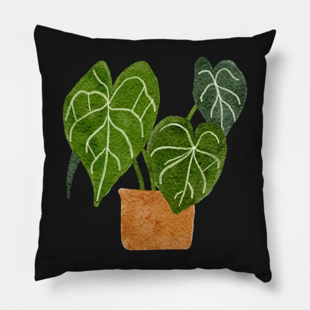 Anthurium Clarinervium Plant Pillow by gronly