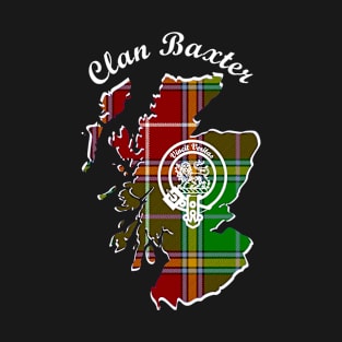 Clan Baxter Scotland Map Crest T-Shirt