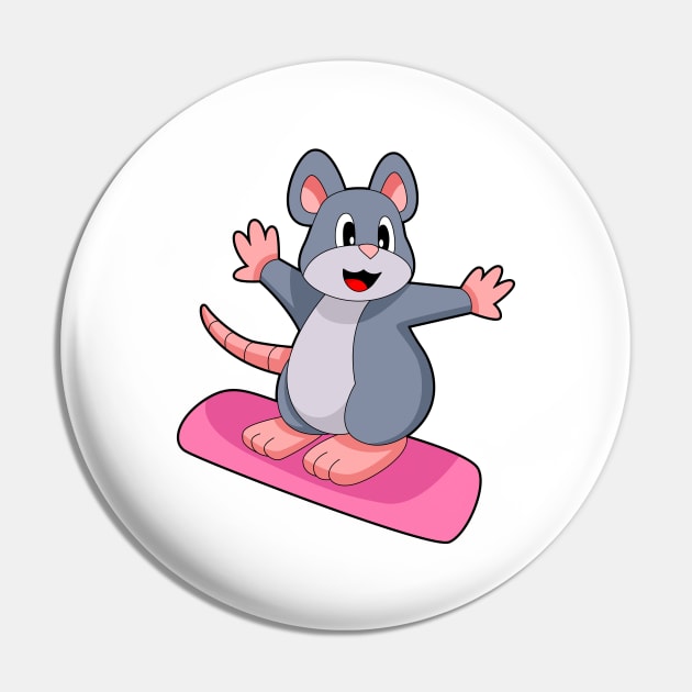 Mouse Snowboard Winter sports Pin by Markus Schnabel