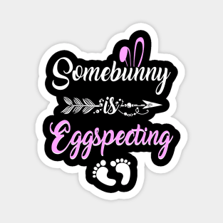 Somebunny Is Eggspecting Easter Pregnancy Announcement Shirt Magnet