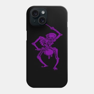 Civil War Federal Drummer Boy Skeleton In Purple Phone Case