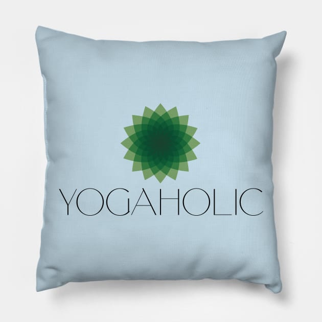 YOGAHOLIC Pillow by EdsTshirts