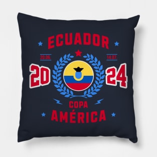 Ecuadorian Soccer Pride: Copa America 2024 Fan Tee Pillow