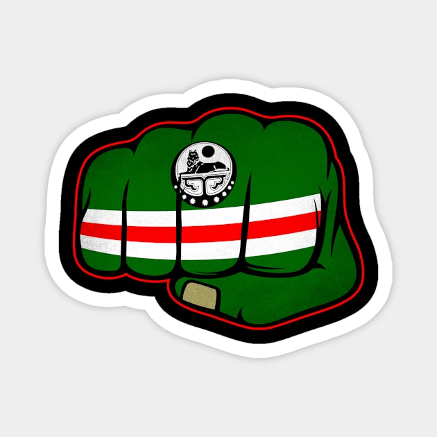 Chechen Fist, Chechnya Fighter, Chechnya Magnet by Jakavonis