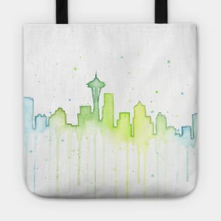 Seattle Skyline Watercolor Tote