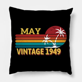 Vintage 1949 May birthday gift 74th Pillow