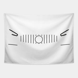 Luxury Supercar GT Silhouette Outline Tapestry