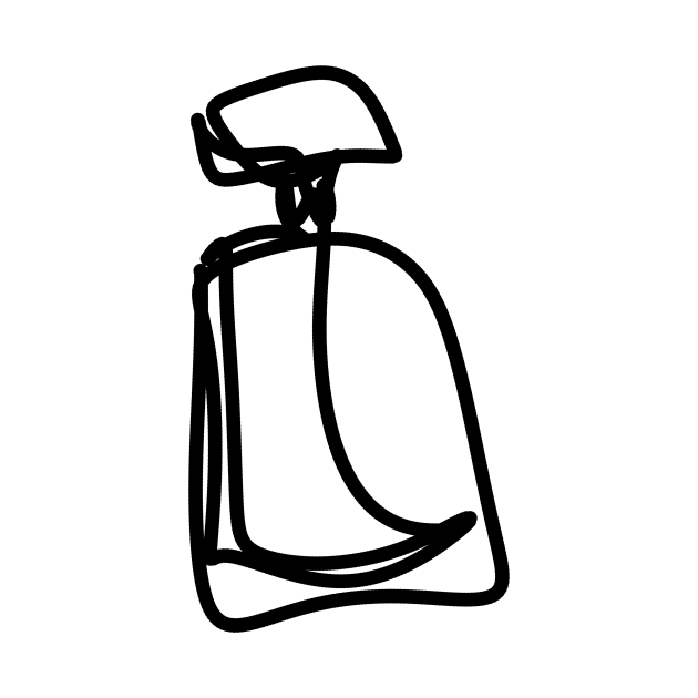 Minimalistic Perfume Bottle Line Art by BeautyMeow