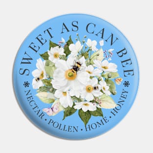 Sweet As Can Bee with Apple Tree Blossoms Pin