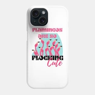 Flocking Cute Flamingos Summer Beach Vibe Phone Case