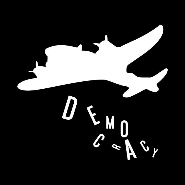 Democracy bomber minimalist design by Avion