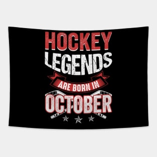 Hockey Legends Are Born In October Tapestry