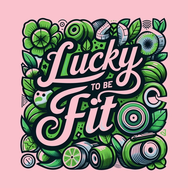 Lucky To Be Fit T-Shirt by SmahadisDesign