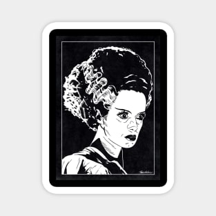 BRIDE OF FRANKENSTEIN (Black and White) Magnet